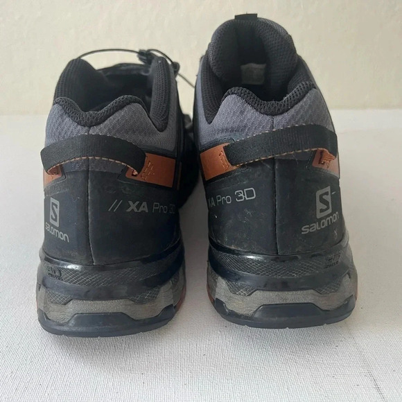 Salomon XA Pro 3D Gore-Tex Gray/Caramel Hiking Shoes Mens 9.5 US - Picture 6 of 7
